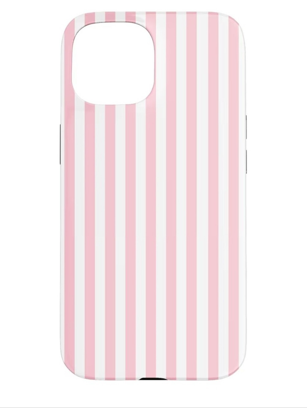 Striped Pink & White Slim IPhone 15 Pro Case